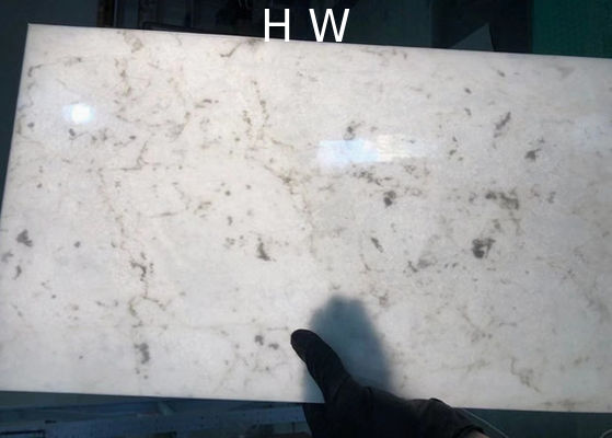 Customized Bacstone Glass , 2MM Thin Marble White Laminated Glass