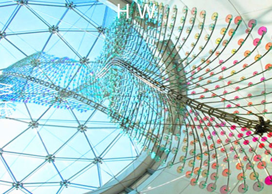 Color Change Dichroic Laminated Glass Solid Structure