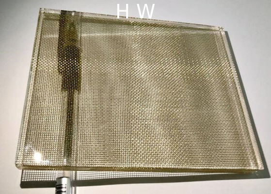 Sentryglas SGP Decorative Laminated Glass Metal Coated Polymer Fabric