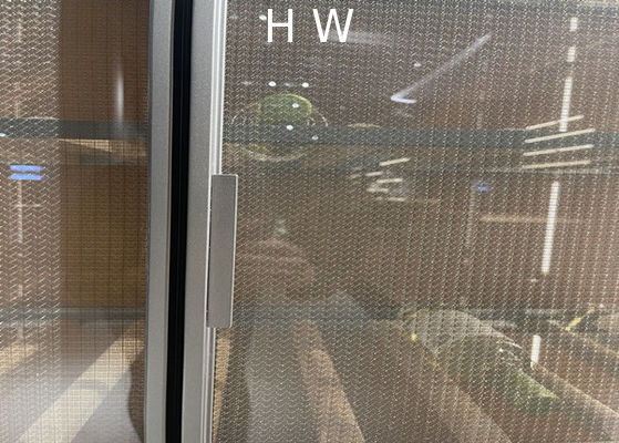 Metal Fabric Laminated Glass For Door /  Metal Fabric Decorative Glass Laminate