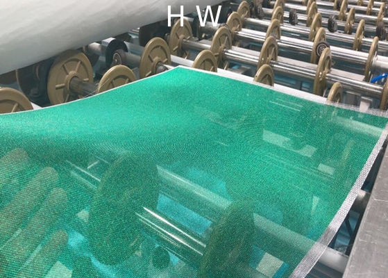 Green Ghost Color Wire Mesh Laminated Glass Flat Shape
